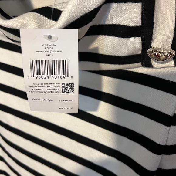 Kate Spade Turtleneck Ponte Striped Dress NWT - Picture 4 of 10